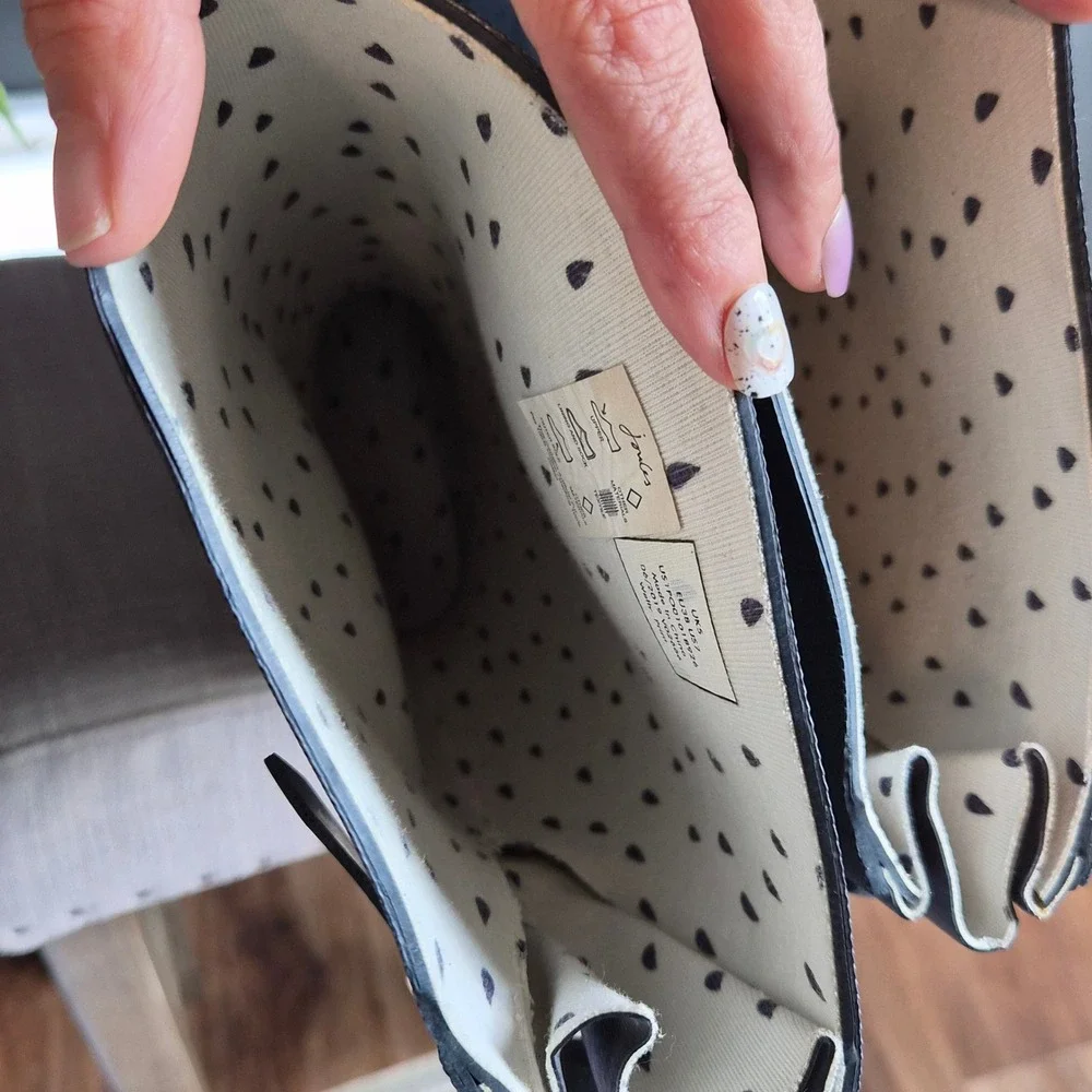 Joules Welly Print Rain Boots Navy Blue Raindrop Tall Waterproof Womens Size 7